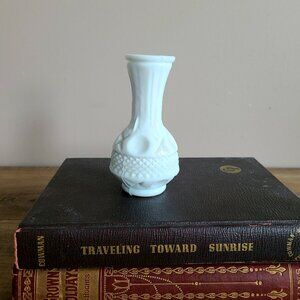 Small vintage  milk glass bud vase.